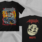 Anthrax Band Not Man Retro 90s Black Double Sided T-Shirt