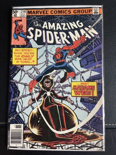 Amazing Spider-Man # 210  1st Madame Web!  Newsstand!  1980 Marvel Comic