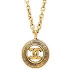 Chanel Gold Medallion Pendant Necklace 3242 123252