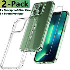 For iPhone 15 14 13 12 11 Pro Max XS 8 7 Shockproof Case Cover Screen Protector