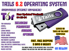 Tails Linux 6.2 Safe Secure Anonymous Live Boot OS USB DVD Traceless incognito