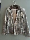 Silver Sequin Jacket Allegra K Size Medium New With tags