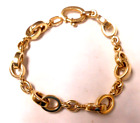 Solid 14K Yellow Gold Multi-Sized Link Man's  Woman's Large Link Bracelet 7.5