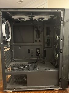 Pc Case Black, Includes 6 Fans And Has Glass Panel