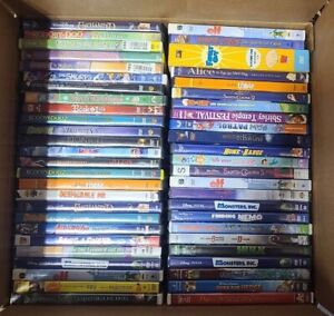 Wholesale Lot of 100 Used DVD Assorted KIDS Cartoons Family Movies