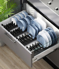 40cmBowl/Dish Drainer Rack Organizer Storage Cabinet Drawer Plate Holder Kitchen