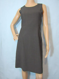 THEORY Size 4 Dark Gray Wool Blend Sleeveless Fit & Flare Dress