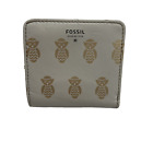 FOSSIL “OWLS” Small Leather Bifold Wallet & Coin Holder FLAW**
