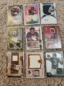 Large 38 Card NFL Auto Jersey Lot See Pics