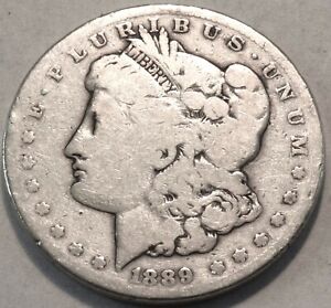 New Listing1889 CC Morgan Silver Dollar, Better Semi-KEY Date, Carson City $1 Coin