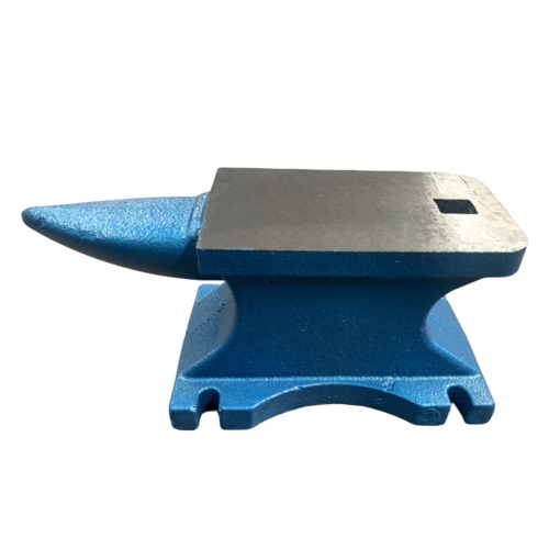 Agrotk Blacksmith Anvil 44lb Cast Iron Anvil Single Horn Blue w/21mm Square Hole