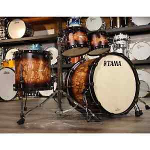 Tama Starclassic Maple 4pc Drum Set Molten Satin Brown Burst w/Black Nickel Hw