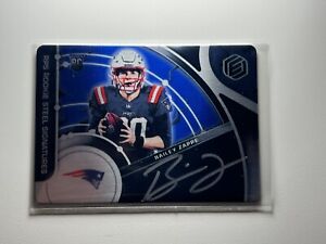 2022 Panini Elements Bailey Zappe RPS Rookie Steel Signatures Blue /27 Patriots