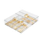 New Listing6Piece Clear Plastic Kitchen Drawer Edit Storage System Stackable Modular Design