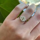 Women Wedding Ring 1.71 Ct IGI GIA Lab Created Emerald Cut Diamond 950 Platinum