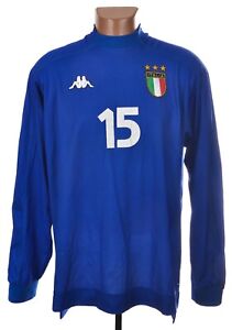 ITALY 1999/2000 HOME FOOTBALL SHIRT JERSEY KAPPA L #15 LONG SLEEVE