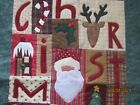Christmas Quilt Wall hanging  Handmade 29 X 22 / Primitive / Country