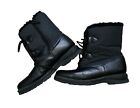 TOTES Womens Size 9 Black Rain Snow Faux Fur Lined Insulated Winter Boots