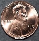 2013 D Lincoln Shield Penny BU Red Brilliant Uncirculated Cent