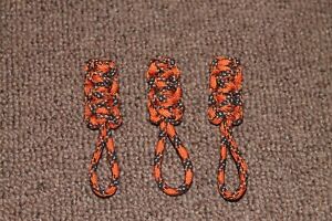 paracord zipper pull - Orange you Happy