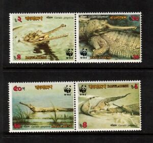 Bangladesh Sc 340-3 MNH set of 1990 - WWF - Reptiles