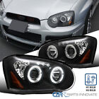 Black Projector Headlights Fits 2004-2005 Subaru Impreza RS WRX Outback LED Halo (For: 2005 WRX)