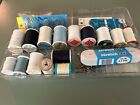 Lot Vintage Sewing Thread 15  Spools Used With Needles Pins