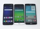 Lot of 3 Working LG K40 / G5 / G Vista Android Smartphones