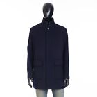 LORO PIANA 7100$ Navy Blue Spagna Officer Coat - Double Faced Cashmere