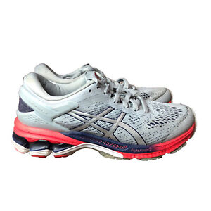 ASICS Gel-Kayano 26 Piedmont Grey/Silver Running Shoes,  Women US Size 7.5