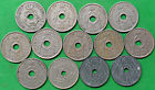 Lot of 13 Different Old Belgium 25 Centime Coins 1908-1944 Vintage World Foreign