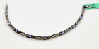 Sterling Silver New With Tag Oval Cut Tanzanite & Diamond Tennis Bracelet  7.5