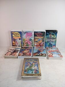 Lot of 9 Classic Disney VHS Movies w/ Clamshells