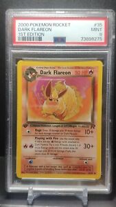 PSA 9 2000 Pokémon Team Rocket 1st Edition Dark Flareon 35/82