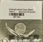 1943 S STEEL Lincoln Wheat cent - ABT UNC - sealed -  Littleton Coins