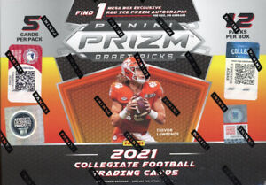 🏈 2021 PRIZM DRAFT NFL FOOTBALL SEALED NEW MEGA BOX AUTO TLAW  RED ICE AUTO 🔥