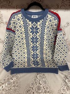 Vintage Voss Made in Norway Unisex Pure New Wool Sweater Size Large