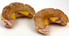 New 2pc Lot Handmade Dollhouse Miniature 1/6 Doll Scale Lunch Food Croissants