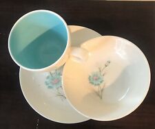 TAYLOR SMITH TAYLOR ~ BOUTONNIERE  EVER YOURS Cup, Fruit Bowl, Plate THREE SETS