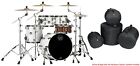 Mapex Saturn Evolution Fusion Maple Polar White Lacquer Drums & Bags 20_10_12_14