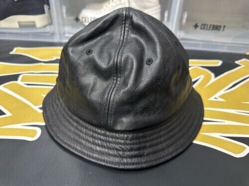 Blvck Scale Goddess Black Leather Bucket Hat - Fast Ship