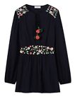 Tory Burch FLEUR TUNIC Embroidered PomPom - Various Sizes 6  8 10 (NWT)$325