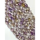 Ametrine Gemstone Faceted Oval Shape Beads Strand, Beads Size 14x8mm 12x8mm