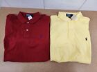 2 NEW Polo Ralph Lauren Bundle Lot Of 2 Shirts Men XLRED Yellow Polo Shirt USA