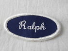 RALPH USED EMBROIDERED VINTAGE SEW ON NAME PATCH TAGS ASSORTED COLORS AVAILABLE