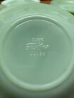 Fire King Jadeite Green Glass Ribbed Jane Ray Pattern Saucers