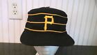 VTG PRO Brand Pittsburgh Pirates Pillbox Baseball Cap/Hat Black, SZ 7 WOOL Korea