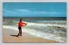 Postcard Long Island Fishing New York NY, Vintage Chrome K8