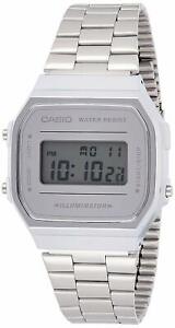 Casio A168WEM-7 Men's Youth Collection Mirror Dial Alarm Chronograph