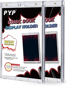 2Ct Magnetic Comic-Book Display Cases - Crystal Clear One Touch Comic Book Holde